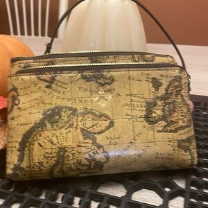Patricia Nash European Map Print Clutch